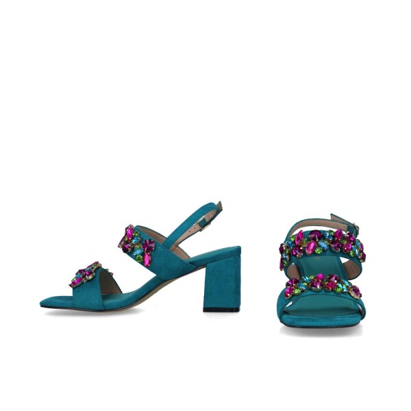 Menbur Block Sandals Peacock available from top UK stockist colmershill.com