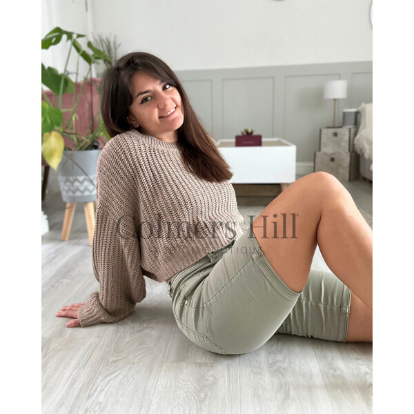 Red Button Relax Short Jog Light Khaki available from top UK stockist colmershill.com