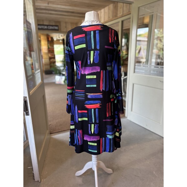 Out of Xile Flared Dress Black Dash available from top UK stockist colmershill.com
