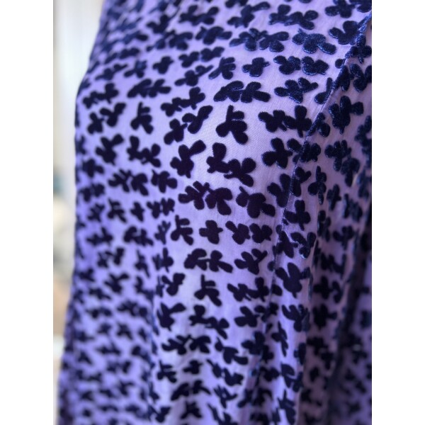 Grizas Floral Velvet Blouse Blue Violet available from top UK stockist colmershill.com