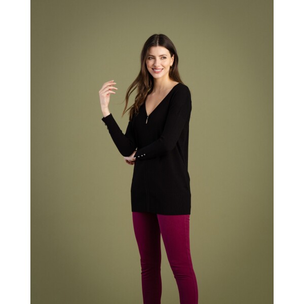 Marble Zip Through Cardigan Black available from top UK stockist colmershill.com