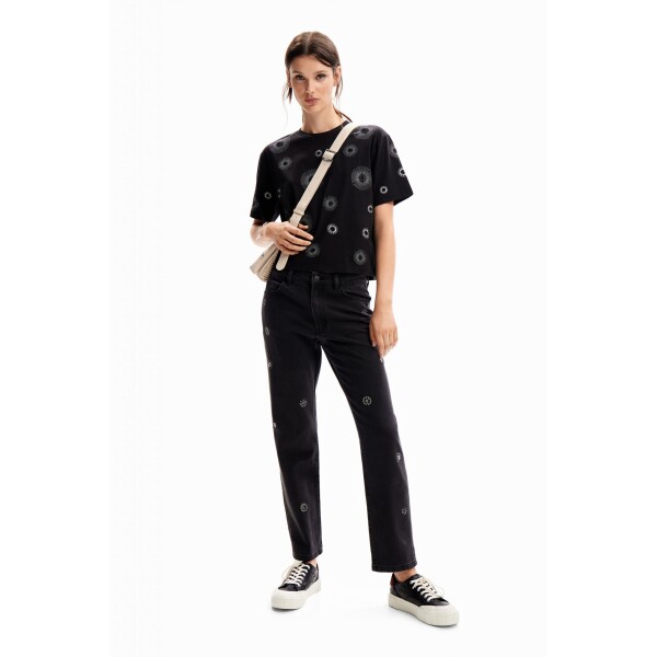 Desigual Appliquéd Jeans Black available from top UK stockist colmershill.com