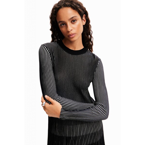 Desigual Short Ribbed Dress Black available from top UK stockist colmershill.com