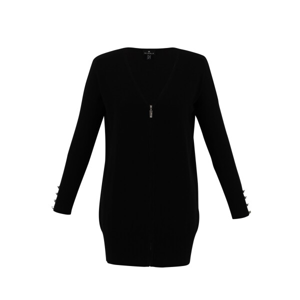 Marble Zip Through Cardigan Black available from top UK stockist colmershill.com