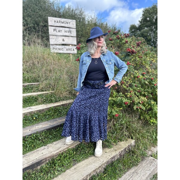 Out of Xile Velvet Leaf Embroidered Skirt available from top UK stockist colmershill.com