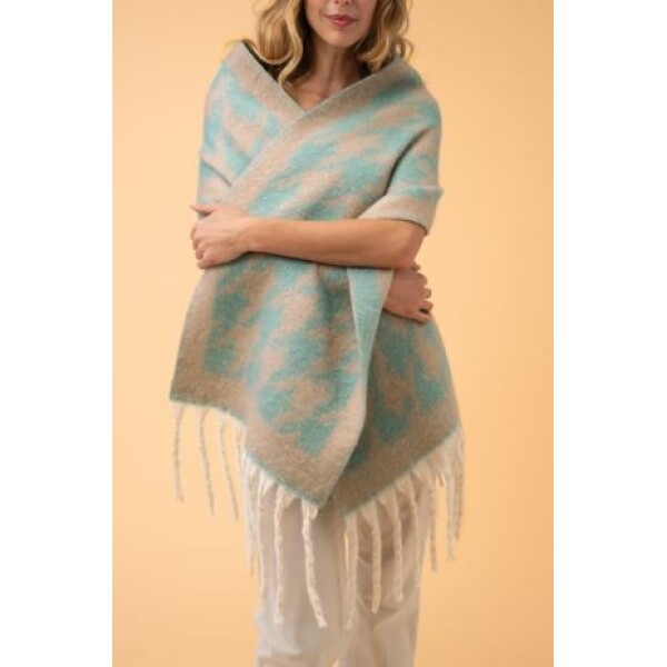 Powder Harper Cosy Scarf Aqua Taupe available from top UK stockist colmershill.com