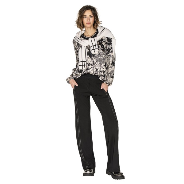 Beate Heymann Floralis Blouse Black and Cream available from top UK stockist colmershill.com