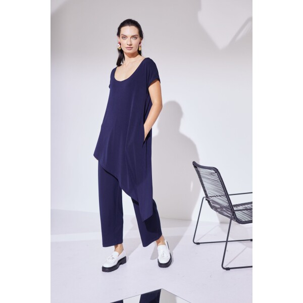 Naya Asymmetric Overtop Jumpsuit Navy