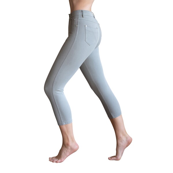 Marble Crop Jeans Khaki