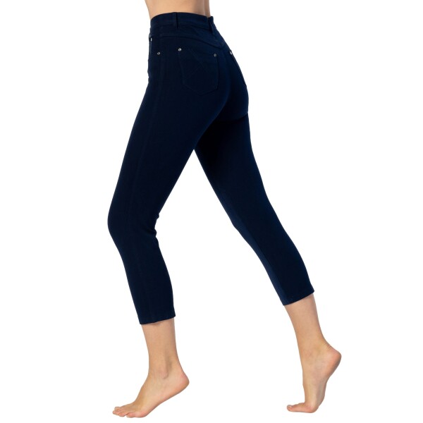 Marble Crop Jeans Navy