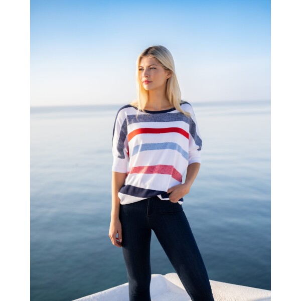 Marble striped top in powder blue 7462_213 available from Colmershill.com