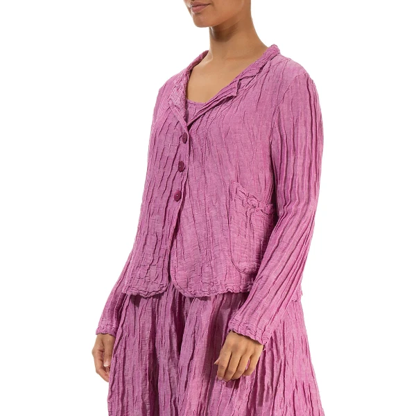 Grizas Silk Linen Jacket Wild Berry is a timeless style in a rich colour. Available on Colmershill.com, top UK stockist