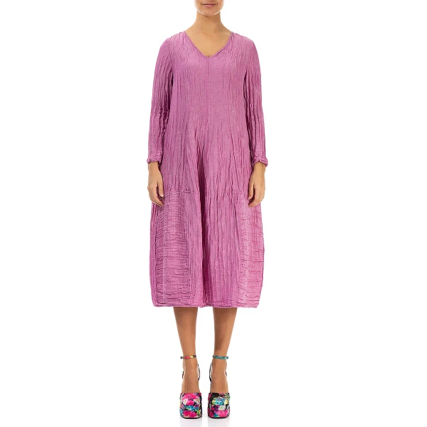 Grizas silk linen below the knee dress is a special occasion style in a luxurious fabric and devine colour! Available from Colmershill.com, UK stockist