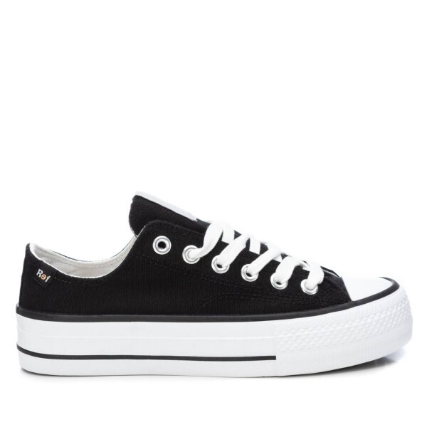 Refresh Platform Canvas Trainers in black are lace ups and will work throughout the year