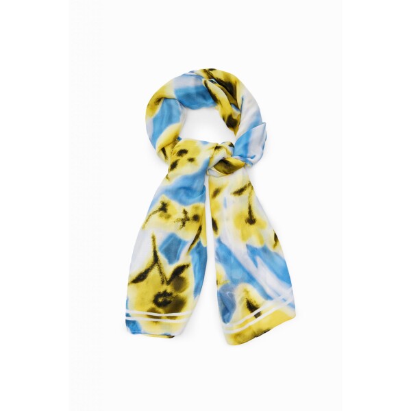 Desigual Floral Scarf Blue Water