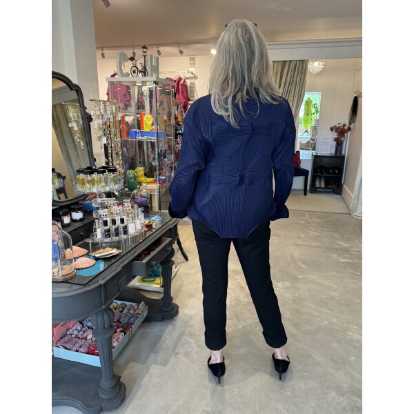 Thanny Short Plisse Jacket Navy LIS2434