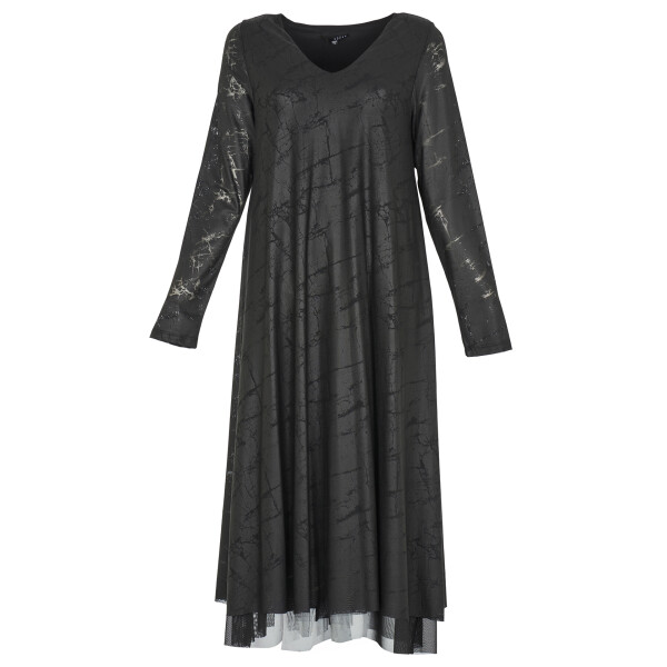 Kozan Leatherlook A-line dress in Thunder SH-1684