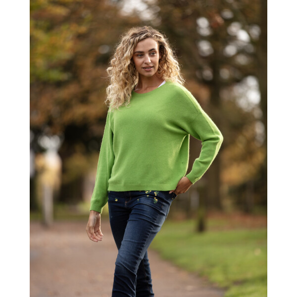 From My Mother's Garden grassy green jumper is super soft and comfortable to wear. It is a viscose mix sweater