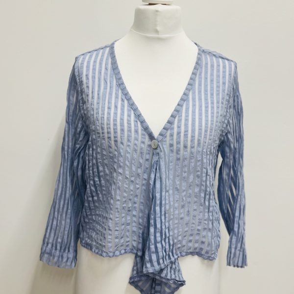 Out of Xile Striped Jacket Cornflower