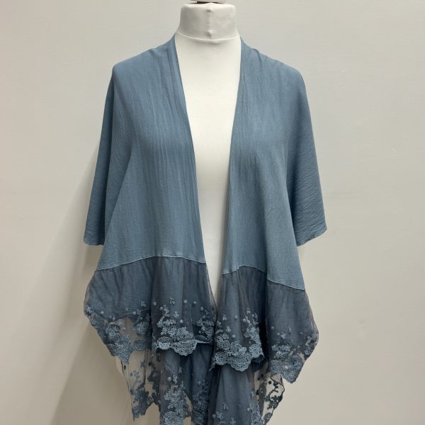 Out of Xile Lace Cape in Ocean Green or Marine Blue