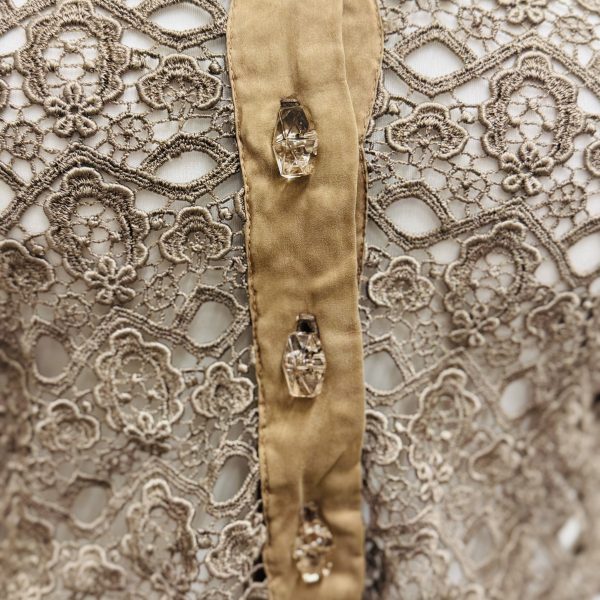 Out of Xile Lace Shrug in Caramel