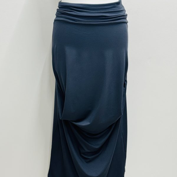 Elsewhere Drape Jersey Skirt Ombre Blue
