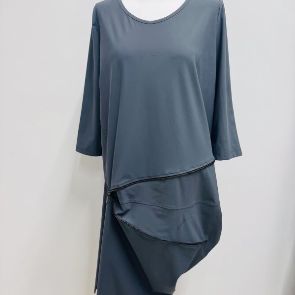 Elsewhere Tech Zip Dress Ombre Blue