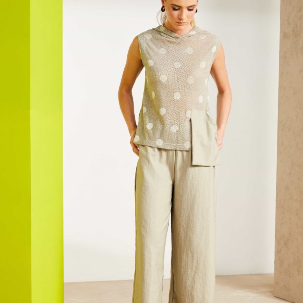 Naya Pull On Wide Trousers Biscuit (NAS25231)