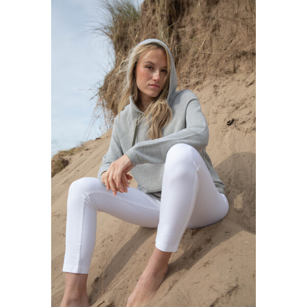 Marble Sweat Top with a hood in khaki 7883_123