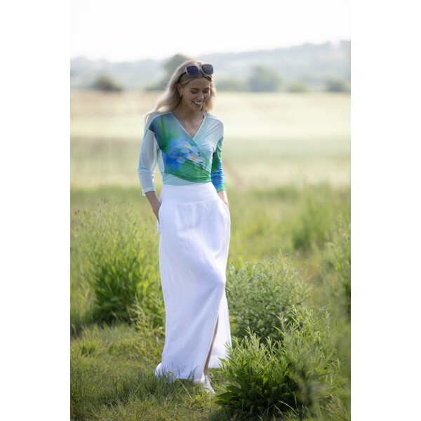 Forget Me Not Mesh Shrug by From My Mother's Garden is so pretty with the flower print