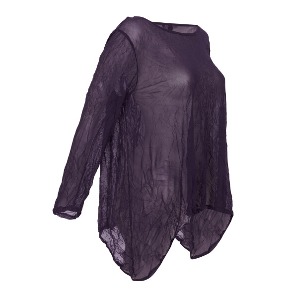 Kozan Marlowe Dipped Hem Mesh Top in Mulberry Crush SH-4899