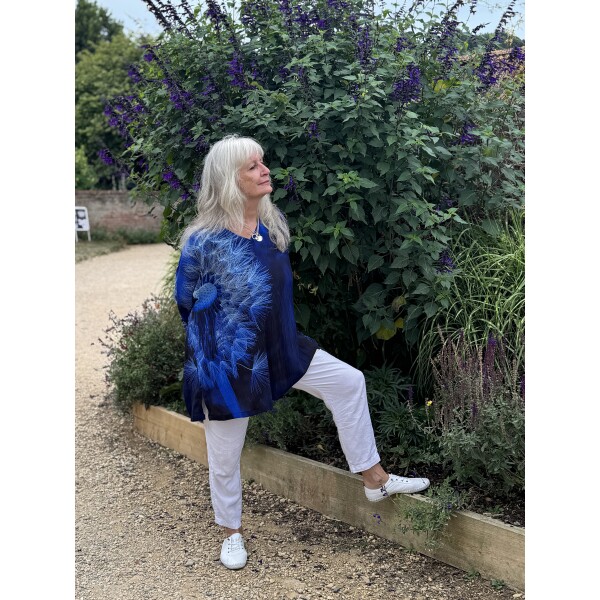 From My Mother's Garden Wishes Wide Crepe Tunic Top