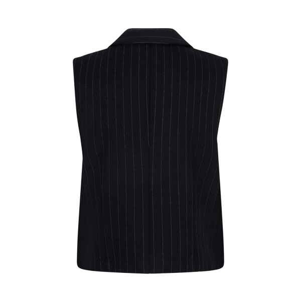 Style the Red Button Black Pinstripe Waistcoat – a tailored stretch fit with timeless pinstripes. Perfect for layering, from office chic to evening elegance SRB4625