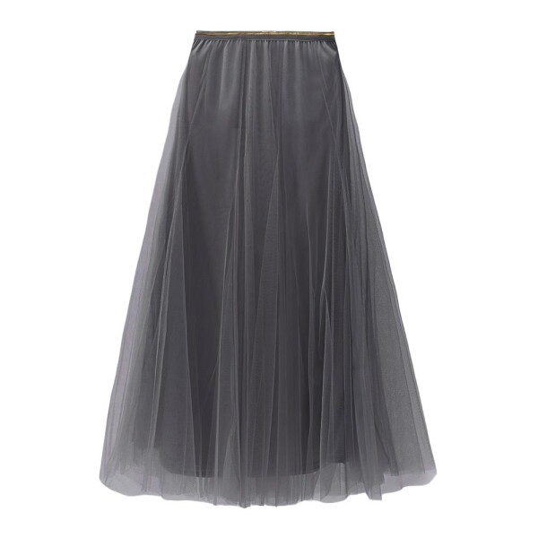 Tulle Layer Skirt in Charcoal Grey