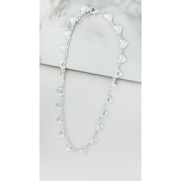 Envy Jewellery Heart-Link Chain Necklace 4510/SL/N/H