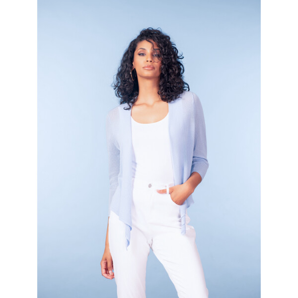 Alison Sheri Mesh Knit Cardigan with Tie Front – 2 Colours (A47226) This is a lightweight, breathable layering piece designed to complement your spring and summer wardrobe