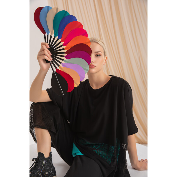 Kozan Mello Trousers Network NW-3763 black cropped trousers with mesh net overlay