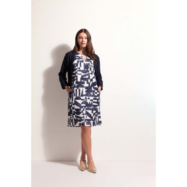 Foil linen occasion jacket in dark navy