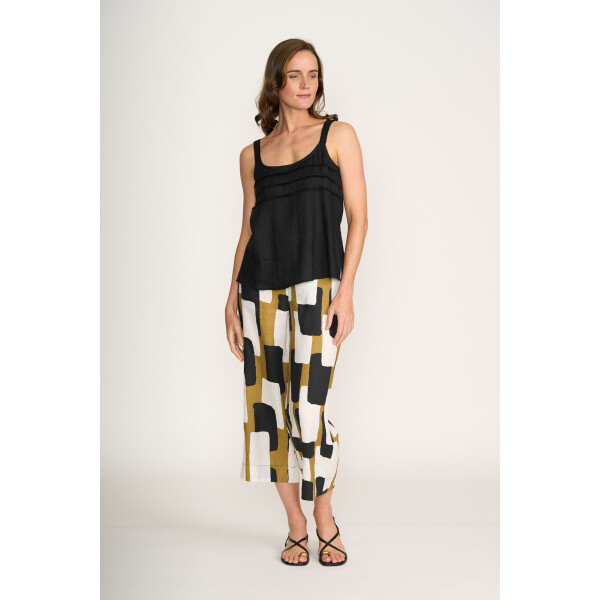 Foil It’s Only Natural Linen Pant Art Box wide leg cropped – FO6918