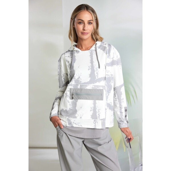Naya graphic print hooded top with contrast zip pocket – Naya Clothing NAS26247