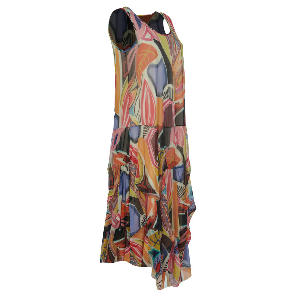 Kozan SH-1970 Leaf print mesh dress side view
