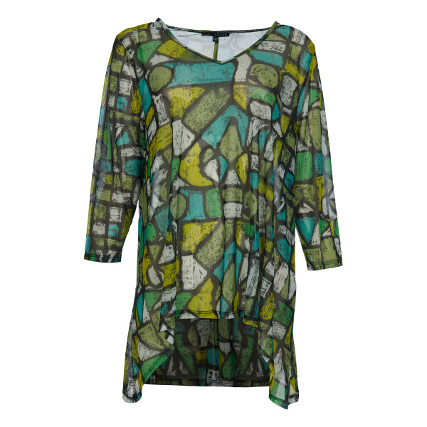 Kozan Mariska Mesh Top Element print front view