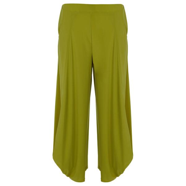 Lime green wide-leg pants by Kozan
