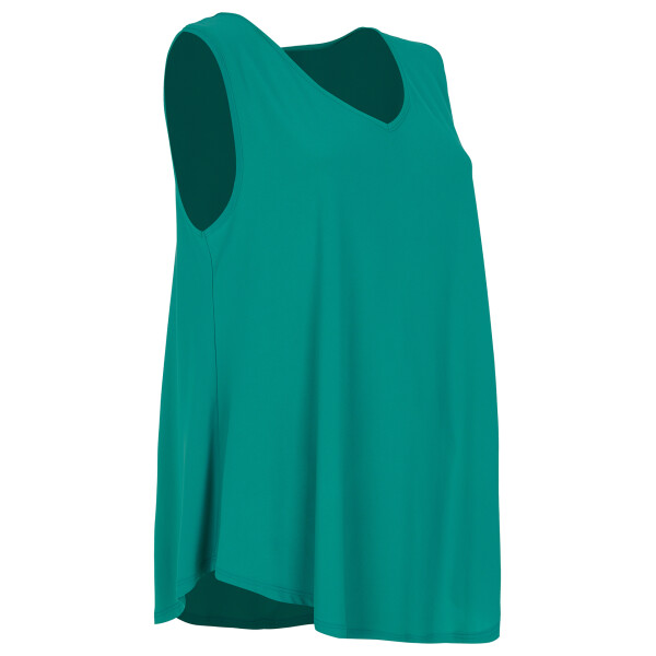 Kozan Dodie Top in Capri sleeveless V-neck front view
