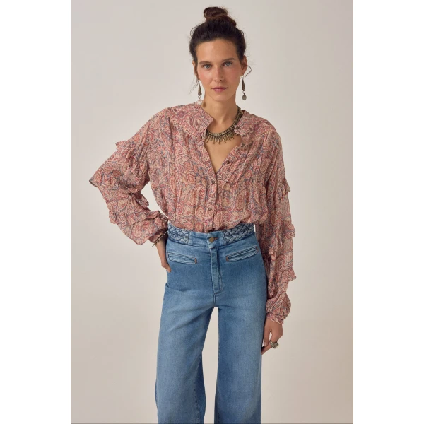 Maison Hotel Cosima blouse wild dust paisley front view