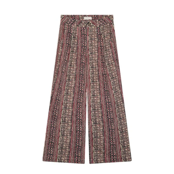 Maison Hotel Hari Pant Granada wide leg printed trousers front view