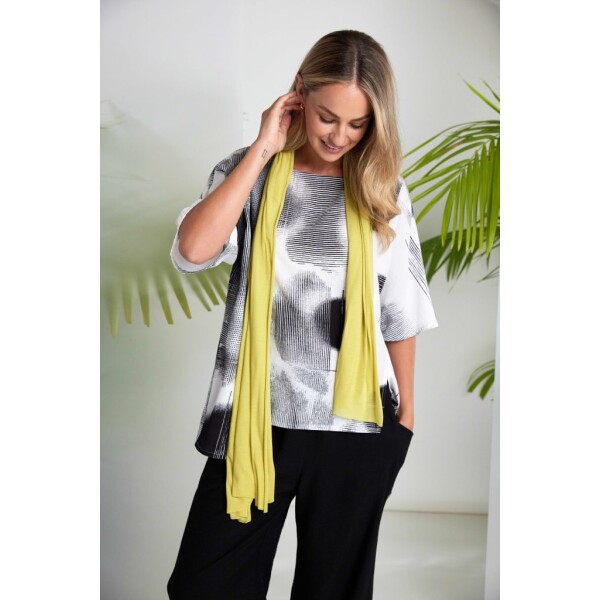 Naya blurred faded spot print tunic top NAS26311 front view
