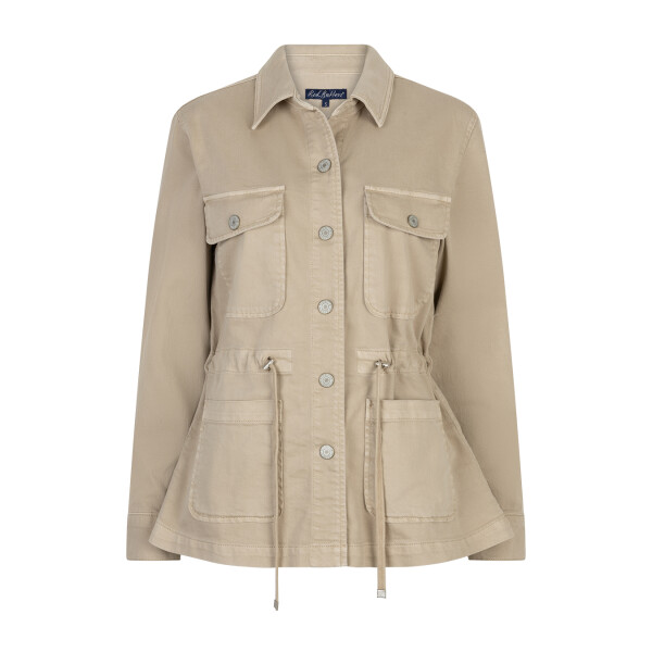 Red Button Robie beige utility jacket women pebble colour front view