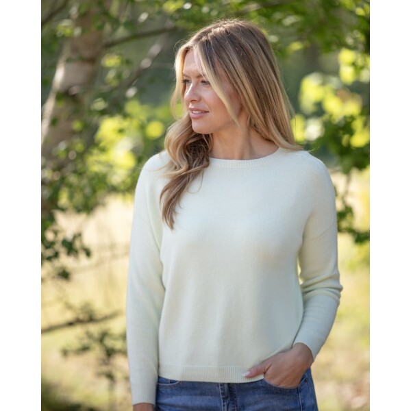 From My Mother’s Garden super soft sage knit jumper with round neckline